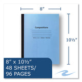 Roaring Spring® Flexible Cover Composition Notebook, Wide/Legal Rule, Blue Cover, (48) 10.5 x 8 Sheets, 72/Carton, Ships in 4-6 Business Days (ROA77501CS)