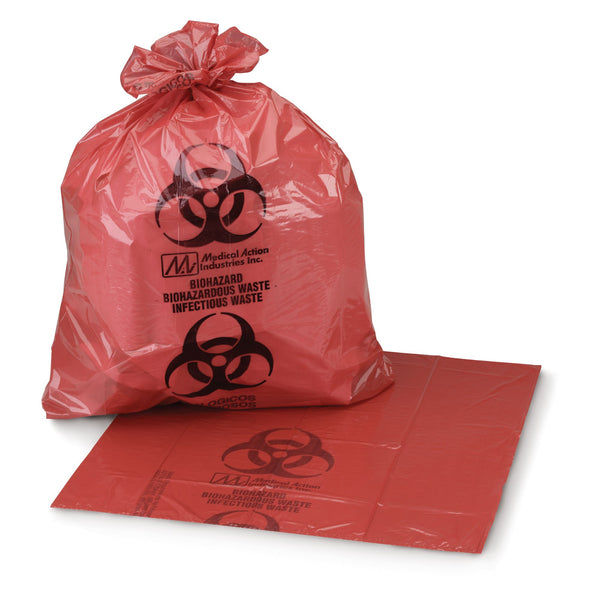 McKesson Biohazard Waste Bag Biohazard Symbol / Infectious Waste 40 to 45 gal. Red 40 X 46 Inch (185366_CS) 150/CS