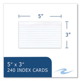 Roaring Spring® Trayed Index Cards, Narrow Rule, 3 x 5, 240 Cards/Tray, 36/Carton, Ships in 4-6 Business Days (ROA28031CS) Case of 36