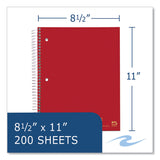 Roaring Spring® Wirebound Notebook with Tabs, 5-Subject, College Rule, Randomly Assorted Cover Color, (200) 11 x 8.5 Sheets, 12/Carton (ROA11197CS)