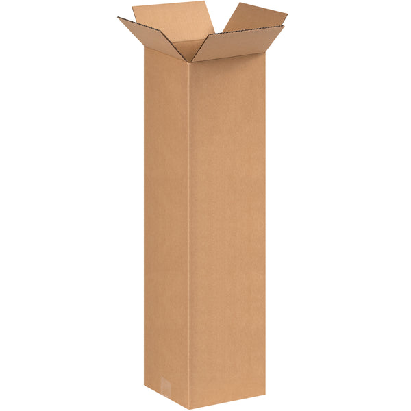 8 x 8 x 30" Tall Corrugated Boxes, Bundle Of 25 Bundle Of 25