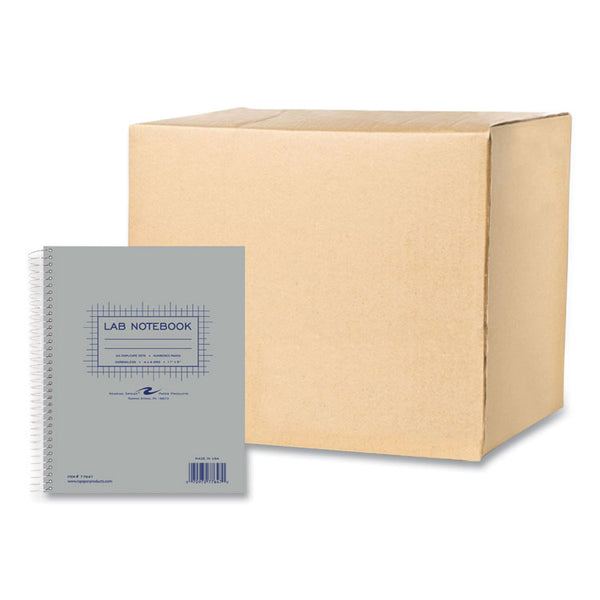 Roaring Spring® Lab and Science Carbonless Notebook, Quadrille Rule (4 sq/in), Gray Cover, (100) 11 x 9 Sheets, 12/Carton (ROA77647CS) Case of 12