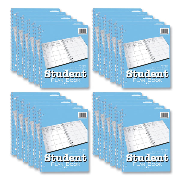 Roaring Spring® Student Plan Book, Academic, Weekly, 1 Week Double Page Layout, 8 1/2" x 11" Green Sheet, 24/Carton (ROA12145CS) Case of 24