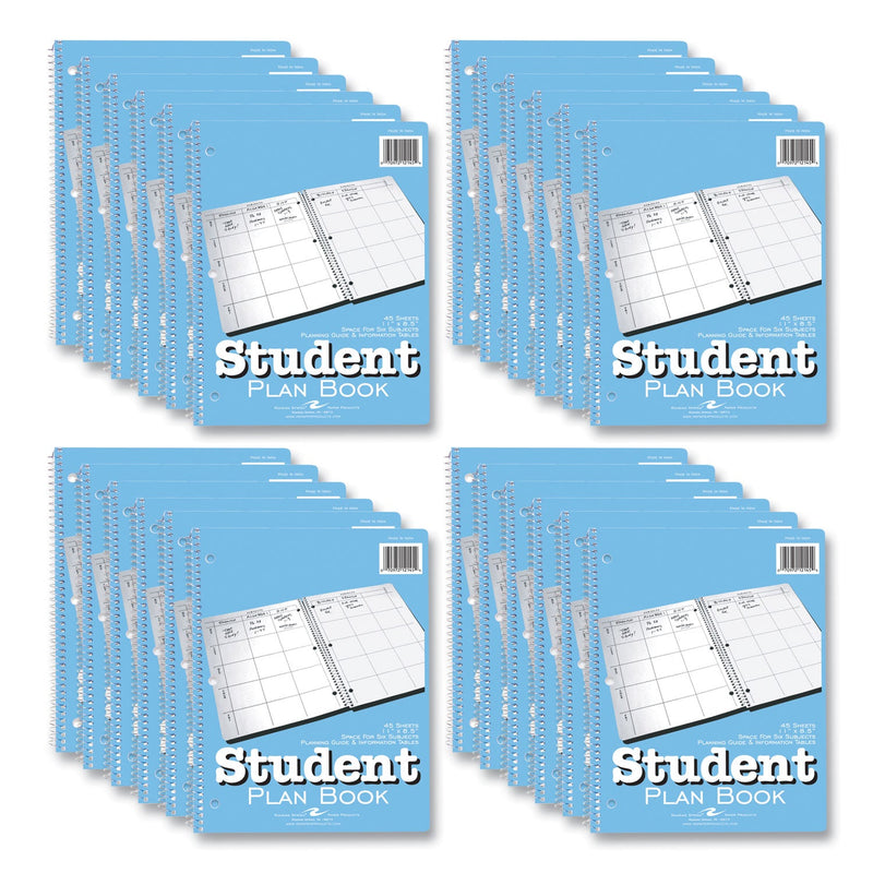 Roaring Spring® Student Plan Book, Academic, Weekly, 1 Week Double Page Layout, 8 1/2" x 11" Green Sheet, 24/Carton (ROA12145CS) Case of 24