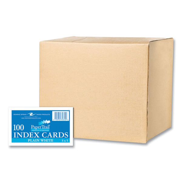 Roaring Spring® White Index Cards, 3 x 5, 100 Cards, 36/Carton, Ships in 4-6 Business Days (ROA74814CS)