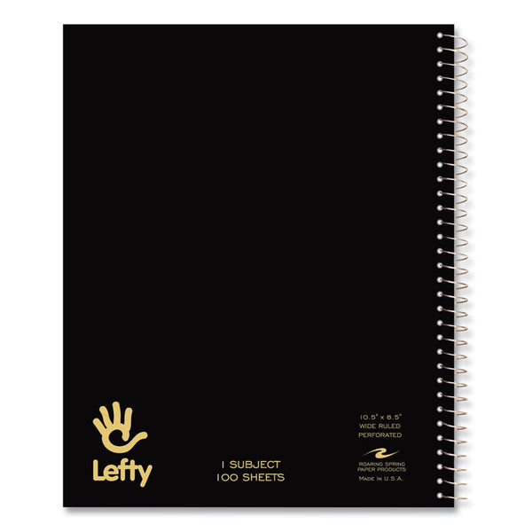 Roaring Spring® Lefty Notebook, 1-Subject, Wide/Legal Rule, Assorted Cover Colors, (100) 10.5 x 8.5 Sheets, 24/CT, Ships in 4-6 Business Days (ROA13505CS)