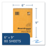 Roaring Spring® Boardroom Series Steno Pad, Gregg Ruled, Brown Cover, 80 Green 6 x 9 Sheets, 72 Pads/Carton, Ships in 4-6 Business Days (ROA12103CS)