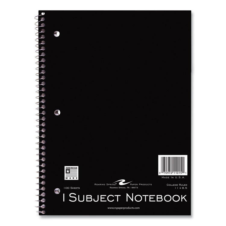 Roaring Spring® Wirebound Notebook, 1-Subject, Med/College Rule, Randomly Asst Cover, (100) 11x8.5 Sheets, 24/CT, Ships in 4-6 Bus Days (ROA11015CS)