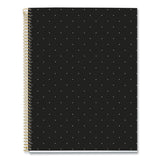 Roaring Spring® MR M Fashion Notebook, 4-Subject, Medium/College Rule, Black Dots Cover, (120) 11 x 8.5 Sheets, 5/Carton (ROA48293CS)