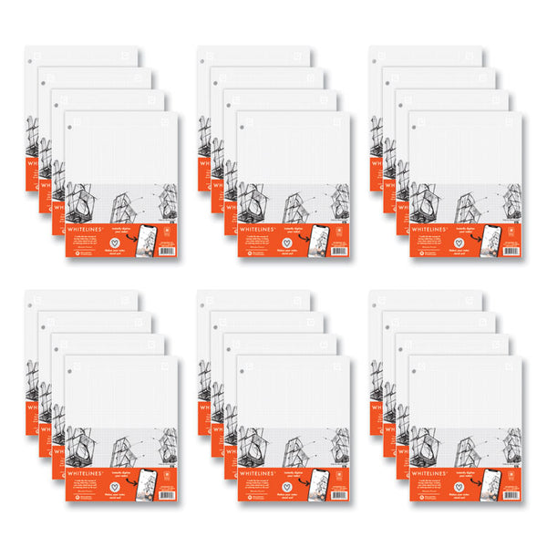 Roaring Spring® Whitelines Engineering Pad, 5 sq/in Quadrille Rule, 80 Gray 8.5 x 11 Sheets, 24/Carton, Ships in 4-6 Business Days (ROA17030CS) Case of 24