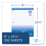 Roaring Spring® Loose Leaf Paper, 8 x 10.5, 3-Hole Punched, Wide Rule, White, 300 Sheets/Pack, 12 Packs/Carton, Ships in 4-6 Business Days (ROA20300CS)