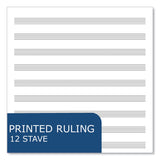 Roaring Spring® Music Filler Paper, 3-Hole, 8.5 x 11, Stave Rule, 20 Sheets, 24/Carton, Ships in 4-6 Business Days (ROA20177CS)