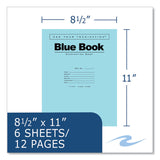 Roaring Spring® Examination Blue Book, Wide/Legal Rule, Blue Cover, (6) 11 x 8.5 Sheets, 500/Carton, Ships in 4-6 Business Days (ROA77516CS)