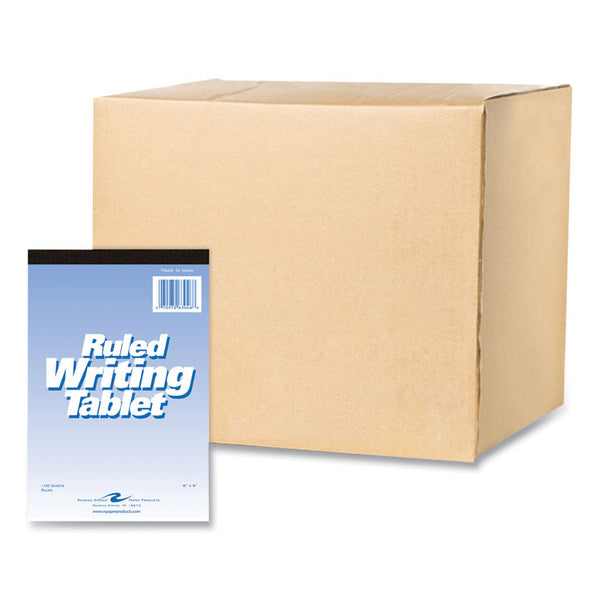 Roaring Spring® Writing Tablet, Wide/Legal Rule, 100 White 6 x 9 Sheets, 48/Carton, Ships in 4-6 Business Days (ROA63046CS)