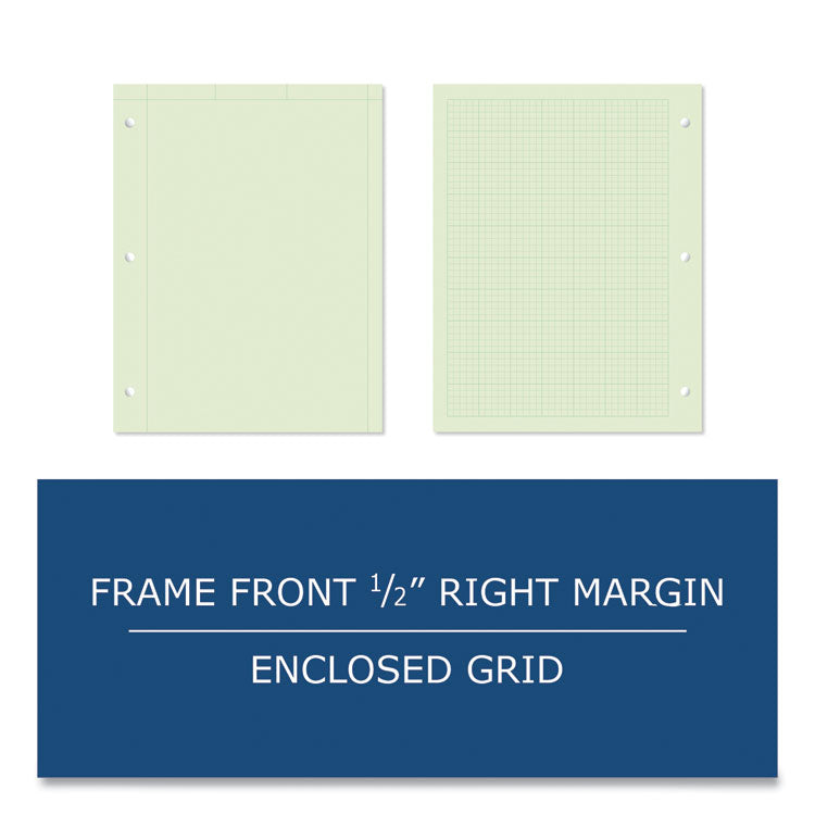 Roaring Spring® Engineer Filler Paper, 3-Hole, Frame Format/Quad Rule (5 sq/in, 1 sq/in) 500 Sheets/PK, 5/Carton, Ships in 4-6 Business Days (ROA95782CS) Case of 5