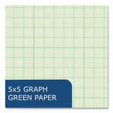 Roaring Spring® Engineer Pad, (0.5" Margins), Quad Rule (5 sq/in, 1 sq/in), 200 Lt Green 8.5x11 Sheets/Pad, 12/CT, Ships in 4-6 Business Days (ROA95389CS) Case of 12