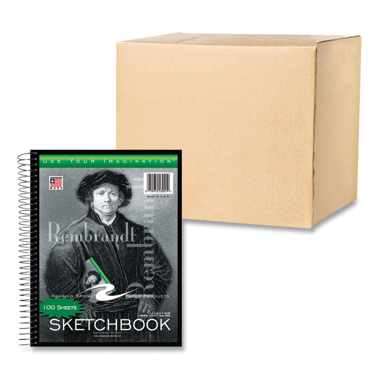 Roaring Spring® Sketch Book, 60-lb Drawing Paper Stock, Rembrandt Photography Cover, (100) 11 x 8.5 Sheets,12/CT, Ships in 4-6 Business Days (ROA53101CS) Case of 12