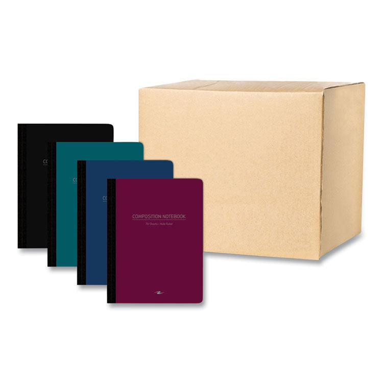 Roaring Spring® Poly Flex Composition Notebook, Wide/Legal Rule, Random Asst Cover, (70) 9.75 x 7.5 Sheet, 24/CT, Ships in 4-6 Business Days (ROA77290CS) Case of 24