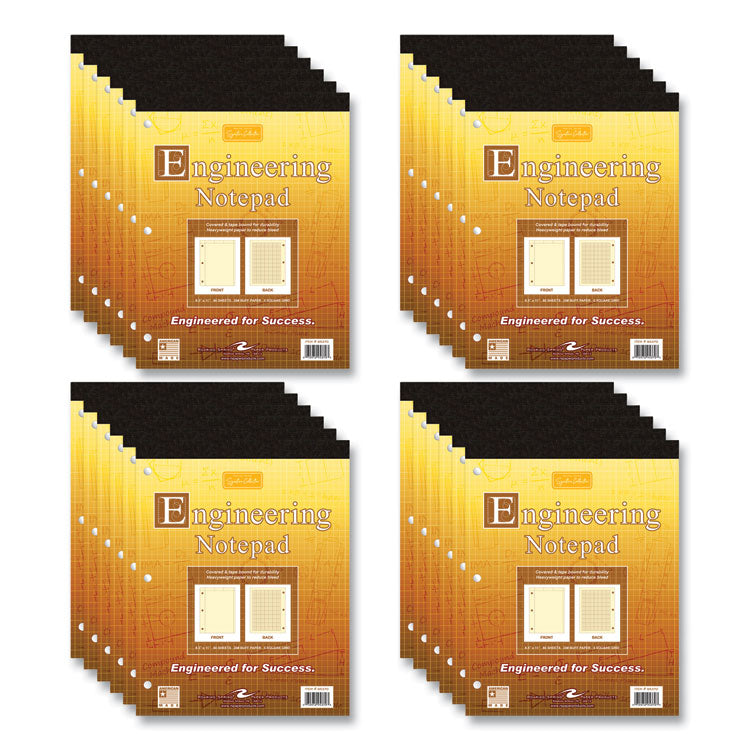 Roaring Spring® Covered Engineering Pad, 5 sq/in Quadrille Rule, 80 Buff 8.5 x 11 Sheets, 24/Carton, Ships in 4-6 Business Days (ROA95370CS) Case of 24