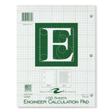 Roaring Spring® Engineer Pad, (0.5" Margins), Quad Rule (5 sq/in, 1 sq/in) 100 Lt Green 8.5x11 Sheets/Pad, 24/CT, Ships in 4-6 Business Days (ROA95382CS) Case of 24