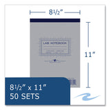 Roaring Spring® Lab and Science Carbonless Notebook, Quadrille Rule (4 sq/in), Gray Cover, (100) 8.5 x 11 Sheets, 24/Carton (ROA77641CS) Case of 24