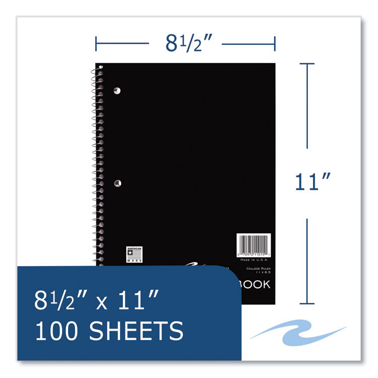 Roaring Spring® Wirebound Notebook, 1-Subject, Med/College Rule, Randomly Asst Cover, (100) 11x8.5 Sheets, 24/CT, Ships in 4-6 Bus Days (ROA11015CS) Case of 24