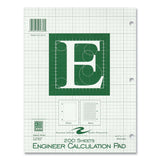 Roaring Spring® Engineer Pad, (0.5" Margins), Quad Rule (5 sq/in, 1 sq/in), 200 Lt Green 8.5x11 Sheets/Pad, 12/CT, Ships in 4-6 Business Days (ROA95389CS) Case of 12