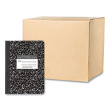 Roaring Spring® Hardcover Marble Composition Book, Med/College Rule, Black Marble Cover, (80) 9.75 x 7.5 Sheet, 48/CT, Ships in 4-6 Bus Days (ROA77226CS) Case of 48