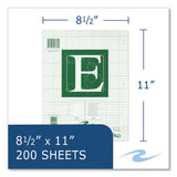 Roaring Spring® Engineer Pad, (0.5" Margins), Quad Rule (5 sq/in, 1 sq/in), 200 Lt Green 8.5x11 Sheets/Pad, 12/CT, Ships in 4-6 Business Days (ROA95389CS) Case of 12