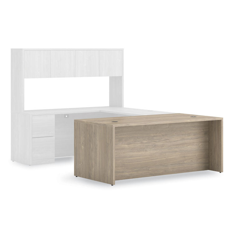 HON® 10500 Series Single Full-Height Pedestal Desk, Right: Box/Box/File, 72" x 36" x 29.5", Kingswood Walnut (HON105895RLKI1)