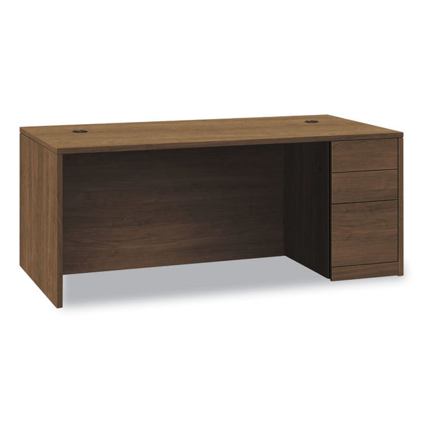 HON® 10500 Series Single Full-Height Pedestal Desk, Right: Box/Box/File, 72" x 36" x 29.5", Pinnacle (HON105895RPINC)