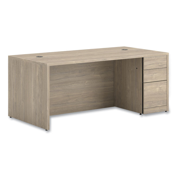 HON® 10500 Series Single Full-Height Pedestal Desk, Right: Box/Box/File, 72" x 36" x 29.5", Kingswood Walnut (HON105895RLKI1) Each