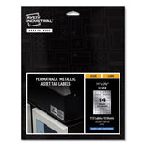 Avery® PermaTrack Metallic Asset Tag Labels, Laser Printers, 1.25 x 2.75, Silver, 14/Sheet, 8 Sheets/Pack (AVE61528) Pack of 112