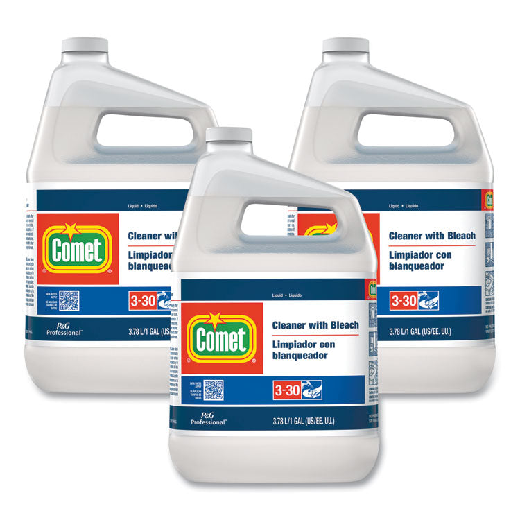 Comet® Cleaner with Bleach, Liquid, One Gallon Bottle, 3/Carton (PGC02291CT)