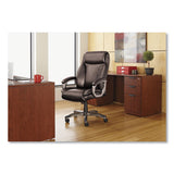 Alera® Alera Veon Series Executive High-Back Bonded Leather Chair, Supports Up to 275 lb, Black Seat/Back, Graphite Base (ALEVN4119)