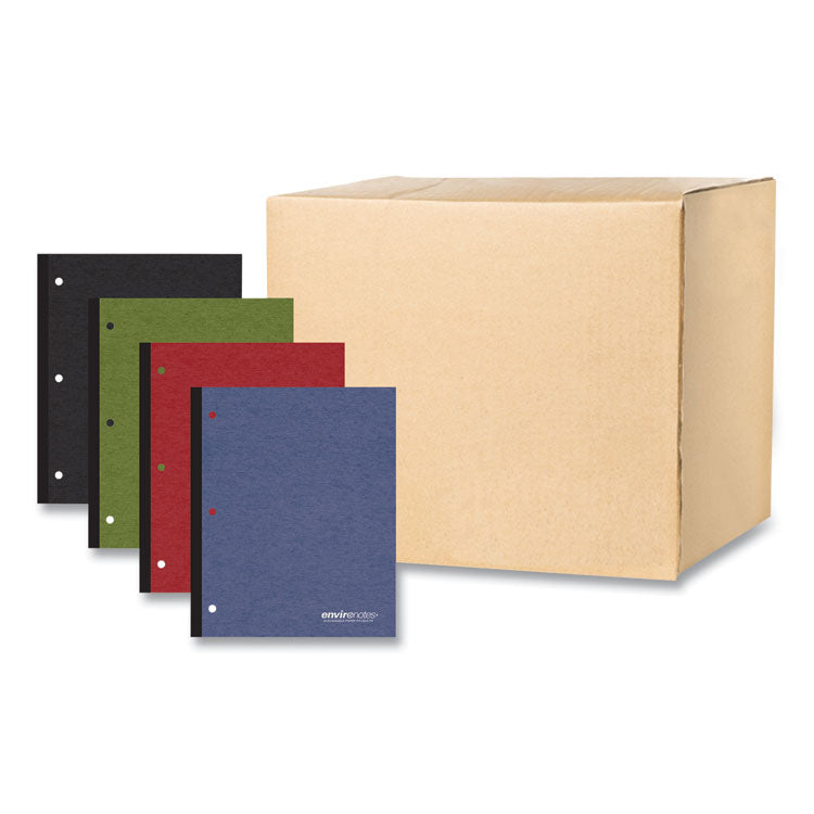 Roaring Spring® Earthtones Wireless Notebook, 1-Subject, Medium/College Rule, Randomly Assorted Covers, (70) 11 x 8.5 Sheets, 24/Carton (ROA20198CS) Case of 24