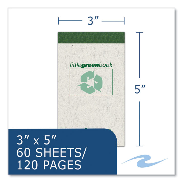 Roaring Spring® Little Green Memo Book, Narrow Rule, Gray Cover, (60) 3 x 5 Sheets, 48/Carton (ROA77355CS) Case of 48