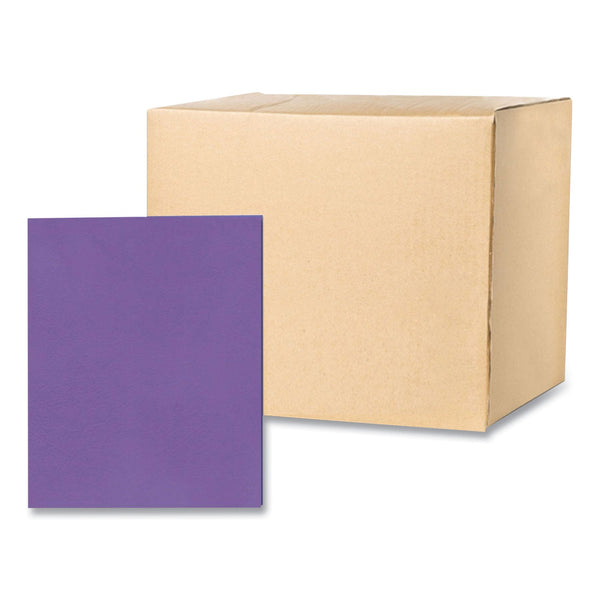 Roaring Spring Pocket Folder, 0.5" Capacity, 11 x 8.5, Purple, 25/Box, 10 Boxes/Carton (ROA50114CS) Case of 250