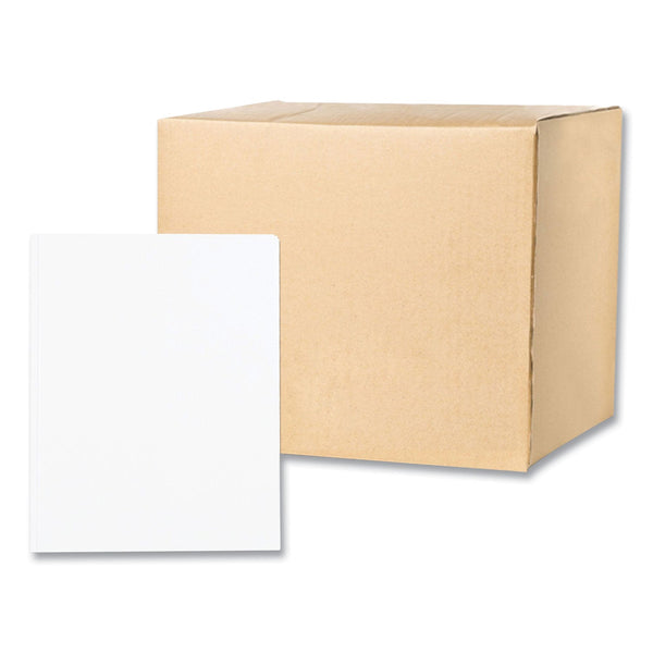 Roaring Spring® Pocket Folder with 3 Fasteners, 0.5" Capacity, 11 x 8.5, White, 25/Box, 10 Boxes/Carton (ROA54122CS) Case of 250