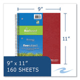 Roaring Spring® Earthtones BioBased Paper Notebook, 5-Subject, Medium/College Rule, Randomly Assorted Covers, (160) 11 x 9 Sheets, 12/Carton (ROA13367CS) Case of 12