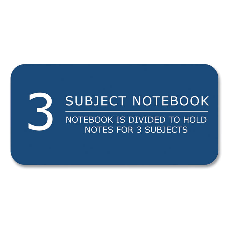 Roaring Spring® Subject Wirebound Notebook, 3-Subject, Medium/College Rule, Asst Cover, (120) 11 x 9 Sheets, 24/Carton, Ships in 4-6 Bus Days (ROA11384CS)