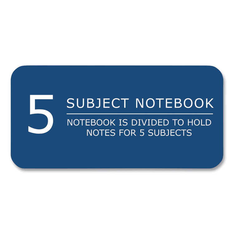Roaring Spring® Earthtones BioBased Paper Notebook, 5-Subject, Medium/College Rule, Randomly Assorted Covers, (160) 11 x 9 Sheets, 12/Carton (ROA13367CS)