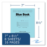 Roaring Spring® Recycled Exam Book, Wide/Legal Rule, Blue Cover, (8) 8.5 x 7 Sheets, 600/Carton, Ships in 4-6 Business Days (ROA77608CS)