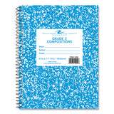 Roaring Spring® Wirebound Composition Book, 1-Subject, Grade 2 Manuscript Format, Blue Cover, (36) 9.75 x 7.5 Sheet, 48/Carton (ROA10202CS)