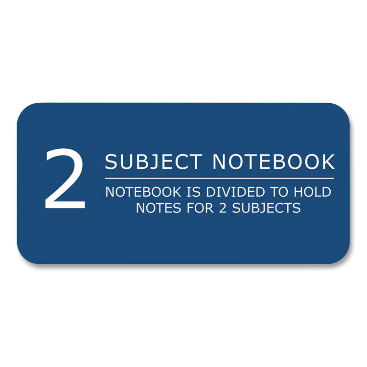 Roaring Spring® Earthtones BioBased Paper Notebook, 2-Subject, Medium/College Rule, Randomly Assorted Covers, (100) 11 x 9 Sheets, 24/Carton (ROA13364CS)