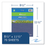 Roaring Spring® Earthtones BioBased Paper Notebook, 1-Subject, Medium/College Rule, Randomly Asst Covers, (70) 8.5 x 11.5 Sheets, 24/Carton (ROA13363CS)