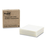 Post-it Transparent Notes, Unruled, 3" x 3", Transparent, 36 Sheets/Pad, 10 Pads/Pack (MMM600TRSPT10PK) Pack of 10