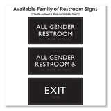 Headline Sign ADA Sign, All Gender Restroom Accessible, Plastic, 4 x 4, Clear/White (USS69921) Each