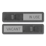 Headline Sign Vacant/In Use Sign, In-Use; Vacant, 2.5 x 10.5, Black/Silver (USS1519) Each