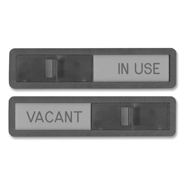 Headline Sign Vacant/In Use Sign, In-Use; Vacant, 2.5 x 10.5, Black/Silver (USS1519) Each